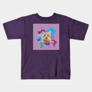 Muzzle Cat - Zine Culture Kids T-Shirt